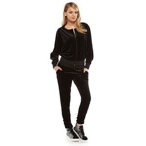 Juicy Couture Set Glitter Dolman Velvet Track Suit jacket and joggers
